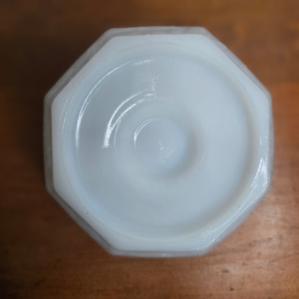 Vintage Anchor Hocking Milk Glass Footed Pedestal Fruit Bowl