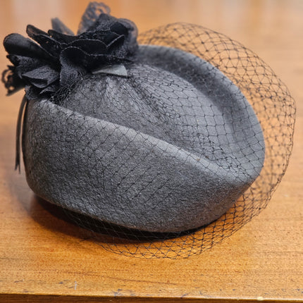 Michael Howard Gray Wool Hat With Netting