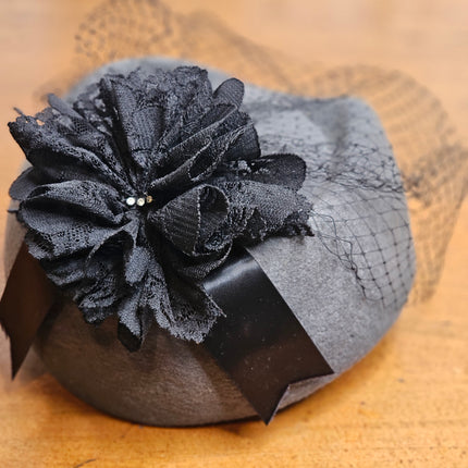 Michael Howard Gray Wool Hat With Netting