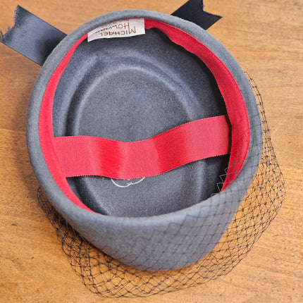 Michael Howard Gray Wool Hat With Netting