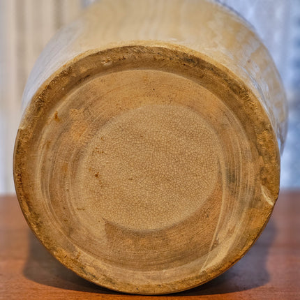 Antique Unmarked Moonshine Two-Tone Brown Whiskey Jug Stoneware Crock