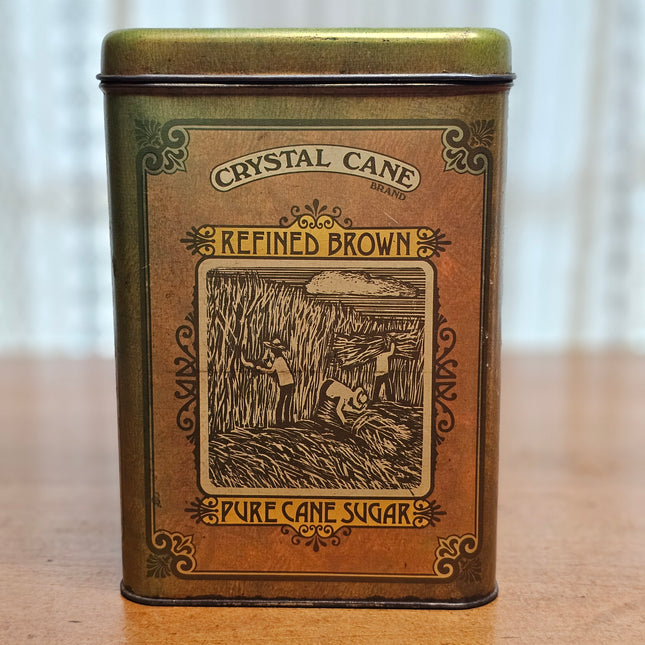 Vintage Crystal Cane Refined Brown Sugar Tin