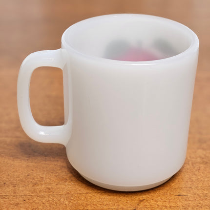 Vintage Glasbake White Milk Glass Apple Mug