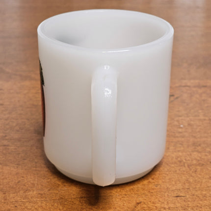 Vintage Glasbake White Milk Glass Apple Mug