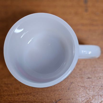Vintage Glasbake White Milk Glass Apple Mug