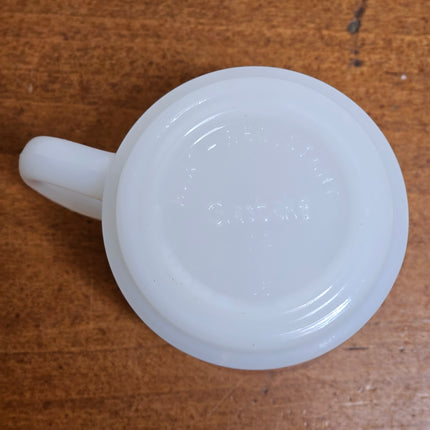 Vintage Glasbake White Milk Glass Apple Mug