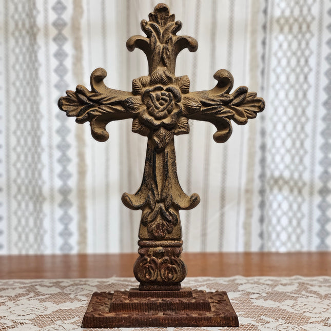 Cast Iron Cross Decor