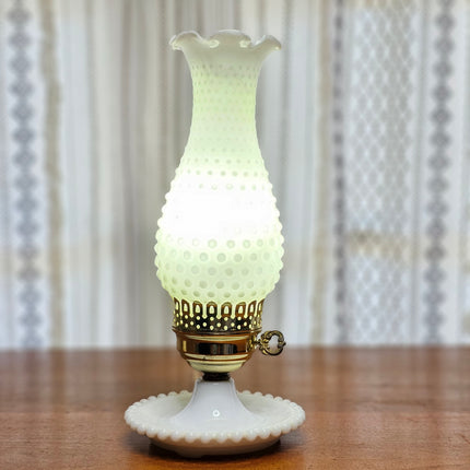 Vintage Milk Glass Hobnail Lamp