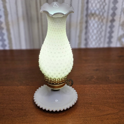 Vintage Milk Glass Hobnail Lamp