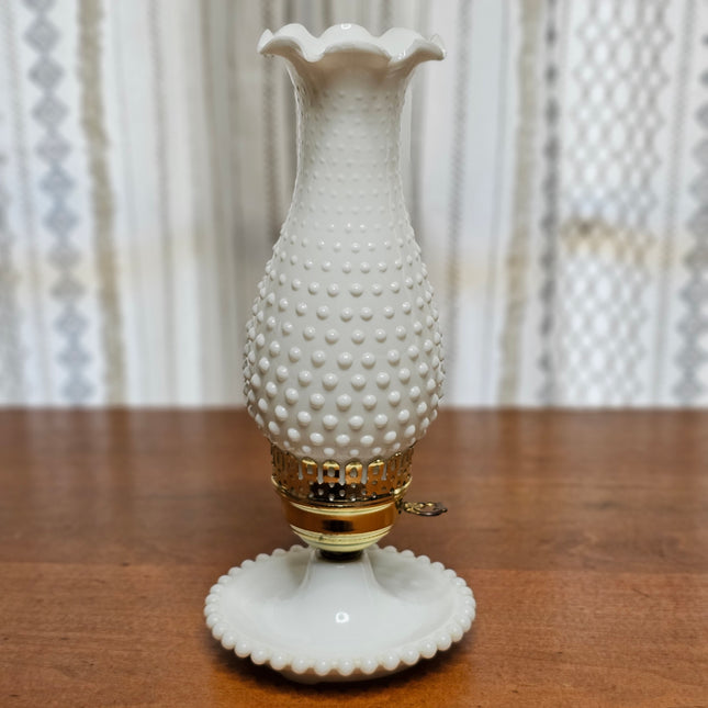Vintage Milk Glass Hobnail Lamp