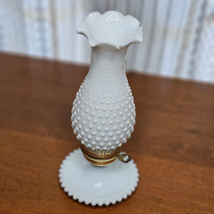 Vintage Milk Glass Hobnail Lamp