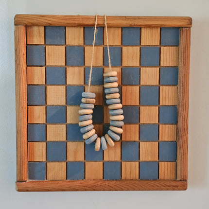Vintage Wooden Country Checkerboard Wall Decor
