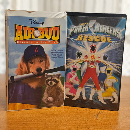 Air Bud Seventh Inning Fetch VHS 2002 Power Rangers Lightspeed Rescue VHS 2000
