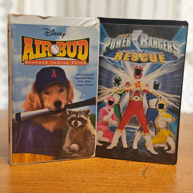 Air Bud Seventh Inning Fetch VHS 2002 Power Rangers Lightspeed Rescue VHS 2000