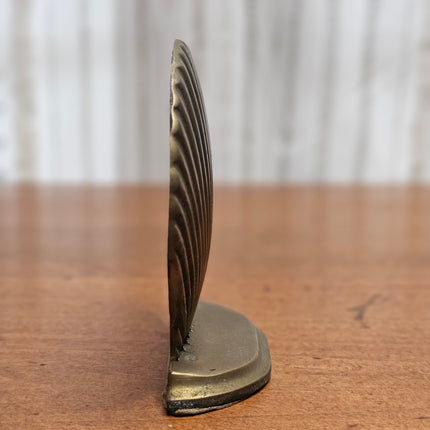 Vintage Brass Scallop Shell Bookend