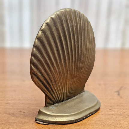 Vintage Brass Scallop Shell Bookend