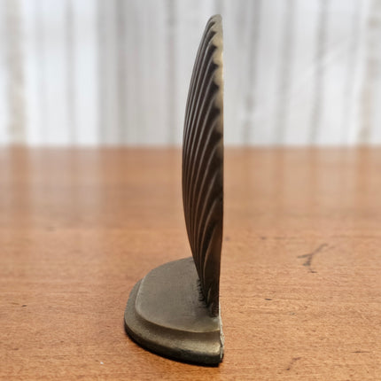 Vintage Brass Scallop Shell Bookend