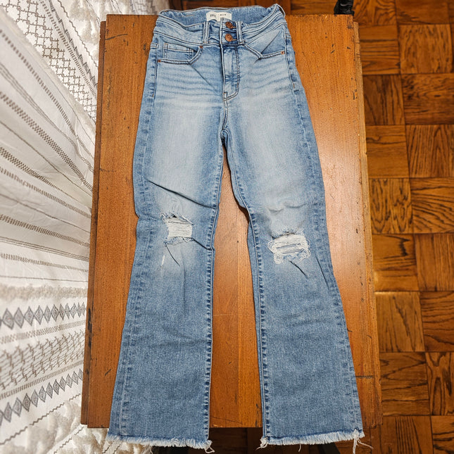 BKE JEANS | BILLIE | Women's Slim Fit High Rise Cropped Flare | Light Wash | 25 x 28