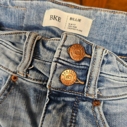 BKE JEANS | BILLIE | Women's Slim Fit High Rise Cropped Flare | 25 x 28