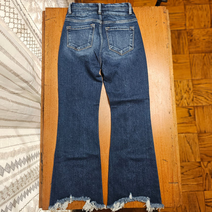 KANCAN SIGNATURE JEANS | Women's High Rise Cropped Flare |  Waist Size 25
