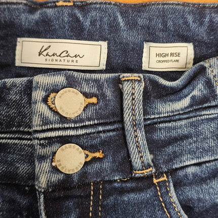 KANCAN SIGNATURE JEANS | Women's High Rise Cropped Flare |  Waist Size 25