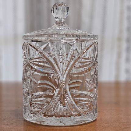 Vintage Edinburgh Crystal Glass Biscuit Jar