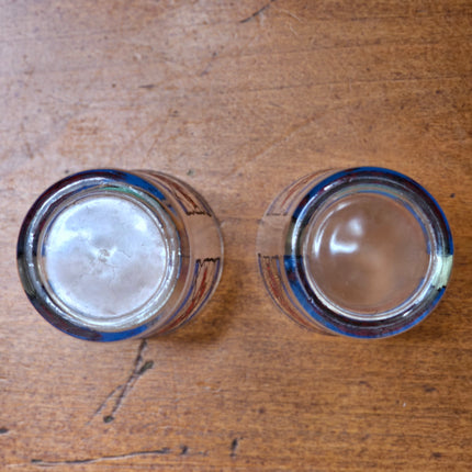 Vintage Set of 2 Pepsi-Cola "Tiffany-Style" Stained Glass Tumblers
