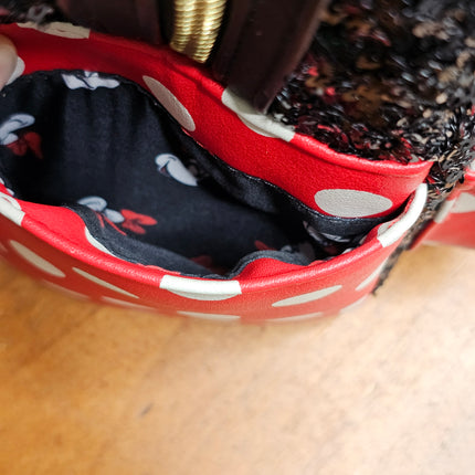 Disney Parks Loungefly Minnie Mouse Black Sequin Mini Backpack