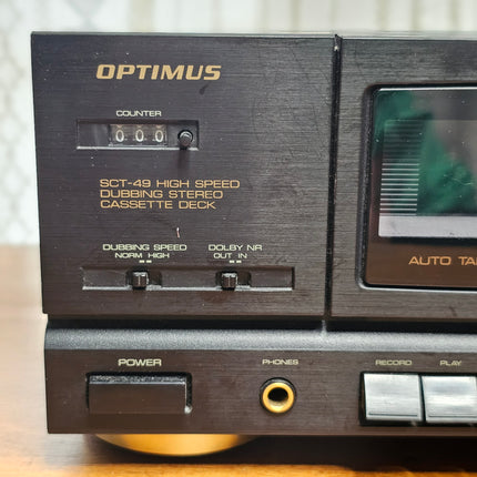 Optimus SCT-49 High-Speed Dubbing Stereo Cassette Deck