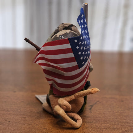 Vintage 1991 Annalee Dolls Desert Storm Patriotic Soldier Mouse