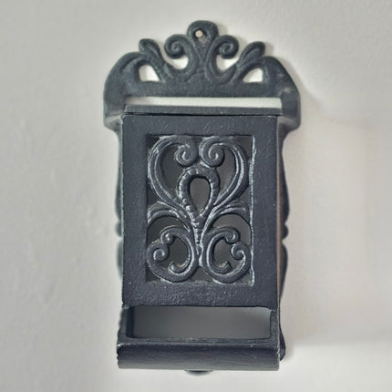 Vintage Cast Iron Matchbox Wall Mount
