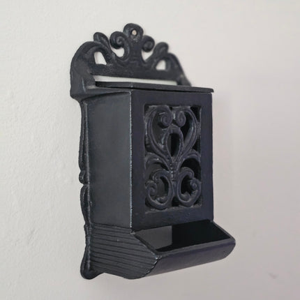 Vintage Cast Iron Matchbox Wall Mount