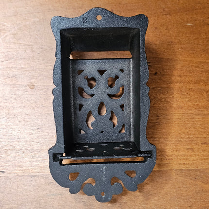 Vintage Cast Iron Matchbox Wall Mount Holder
