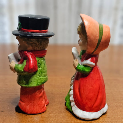 Set of 2 Vintage Parma Christmas Caroler Figurines