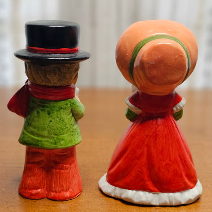 Set of 2 Vintage Parma Christmas Caroler Figurines