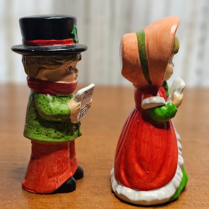 Set of 2 Vintage Parma Christmas Caroler Figurines