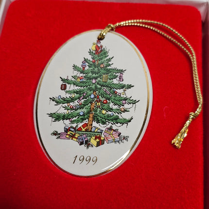 1999 Vintage Spode Christmas Tree Oval Ornament