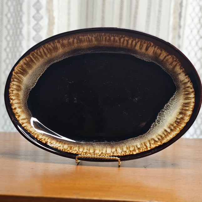 Vintage Pfaltzgraff Brown Drip Platter