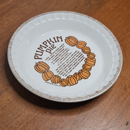 Vintage Royal China Pumpkin Pie Plate