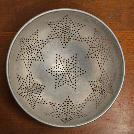 Vintage Aluminum Star Colander With Feet