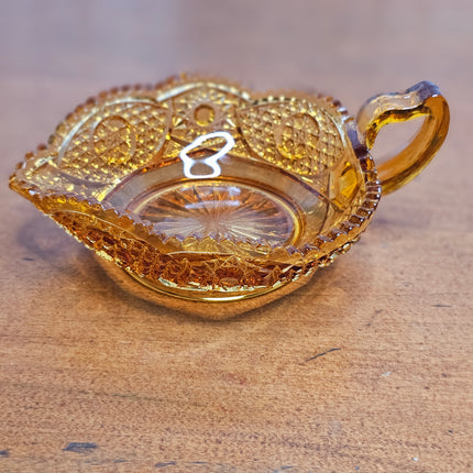Vintage Amber Glass Candy Dish