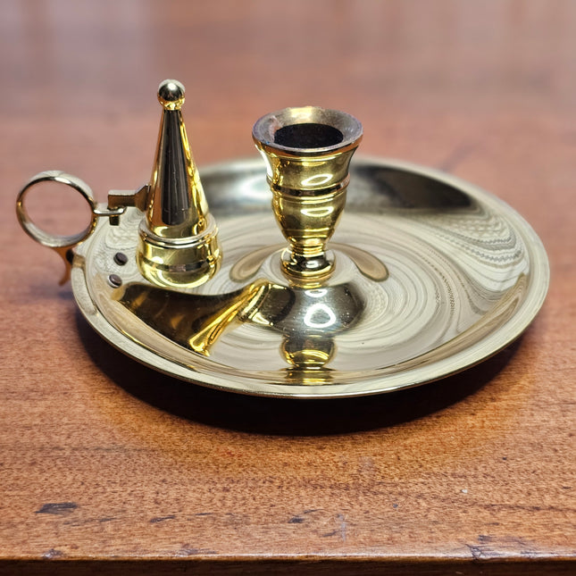 Baldwin Brass Chamberstick Candle Holder With Removable Snuffer