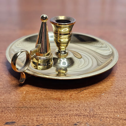 Baldwin Brass Chamberstick Candle Holder With Removable Snuffer
