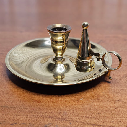 Baldwin Brass Chamberstick Candle Holder With Removable Snuffer