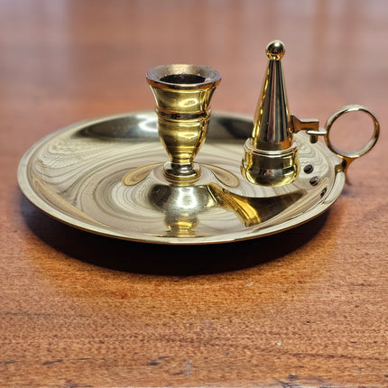 Baldwin Brass Chamberstick Candle Holder With Removable Snuffer
