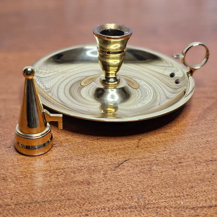 Baldwin Brass Chamberstick Candle Holder With Removable Snuffer