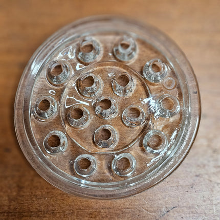Vintage 16 Hole Glass Flower Frog