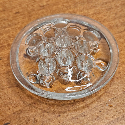 Vintage 11 Hole Glass Flower Frog