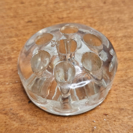 Vintage 7 Hole Glass Flower Frog