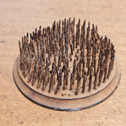 Vintage Cast Iron Spike Flower Frog